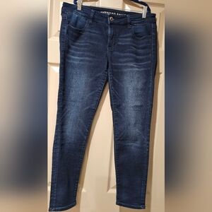 American Eagle Outfitters Women's Dark Blue Skinny Jeans